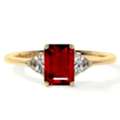 USD 3840,  Luxury Ruby Engagement Rings Emerald Cut 0.94cttw