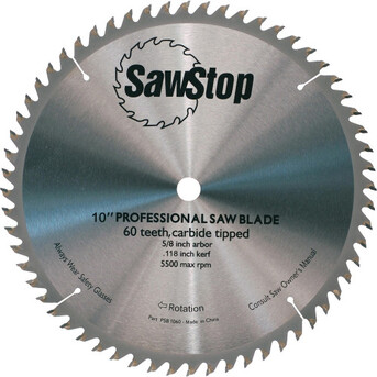 New York, Heavy Equipment, USD 98,  SawStop 60-Tooth Combination Table Saw Blade