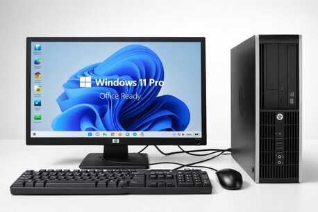 Manama, Electronics, BHD 58,  HP Core I5 - Speed 3.30Ghz | 8GB RAM | 256GB SSD | Win 11 Pro | 19&prime;&prime; HD Monitor -39548774