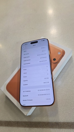 Dammam, Mobile Phones, SAR 5500,  IPhone 17 Pro Max 512 GB