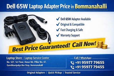 Bangalore, Computer, Dell 65W Laptop Adapter Price In Bommanahalli &ndash; Best Deal