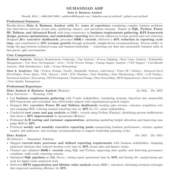 Riyadh, Job Seekers, Data & BI Analyst | 5+ Years Experience | Available In Riyadh