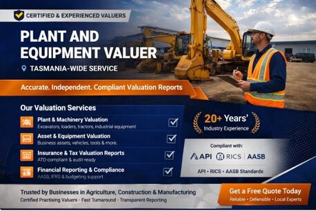 Sydney, Real Estate, Certified Plant And Equipment Valuer In Tasmania | Accurate Asset Valuations