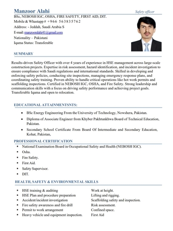 Riyadh, Job Seekers, Safety Officer