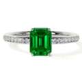 USD 1328,  Premium 0.78cttw Lab Grown Emerald Engagement Ring From GemsNY