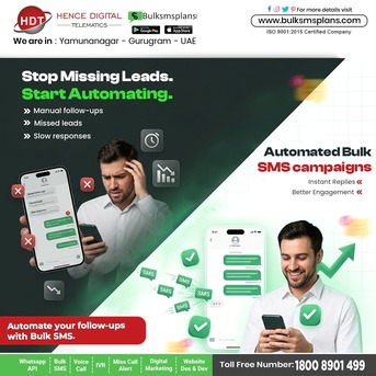 Gurgaon, Marketing, Stop Missing Leads With Automated Bulk SMS Campaigns