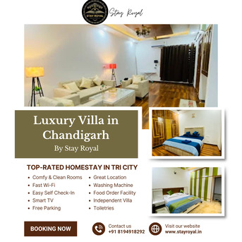 Punjab, Villas, INR 9000,  3000 Sq. Meter,  Luxury Villa In Chandigarh For Premium Family Stay