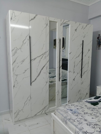 Al Mahjar, Furniture, SAR 1,  🔥 Complete King Bedroom Furniture Offer &ndash; Wardrobe, Dressing & Side Tables 😍