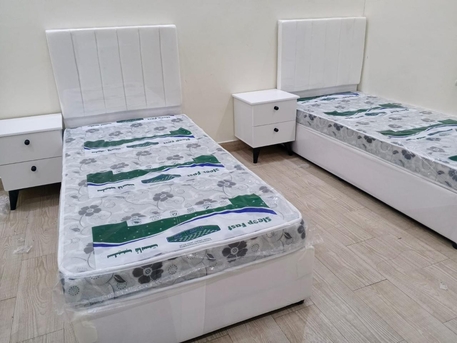 Al Mahjar, Furniture, SAR 310,  1️⃣ 🛏️ Single Bed With Mattress + FREE Pillow 🎁 | Stylish Designs & Colours 🌈