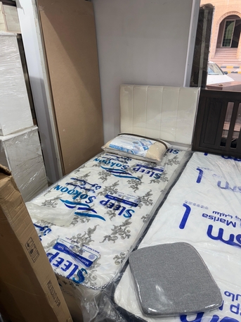 Al Mahjar, Furniture, SAR 310,  1️⃣ 🛏️ Single Bed With Mattress + FREE Pillow 🎁 | Stylish Designs & Colours 🌈