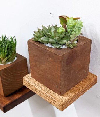 New York, Furniture, Mahogany Square Shelve For Tiny Spaces!