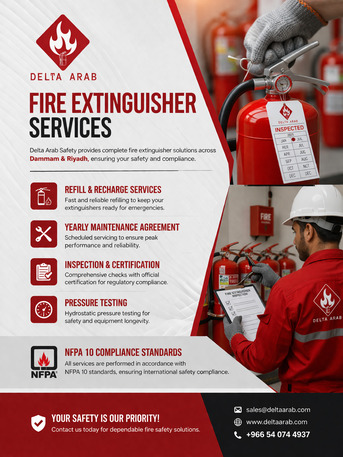Dammam, Technical, Fire Extinguisher Refilling & Maintenance Services In Dammam & Riyadh
