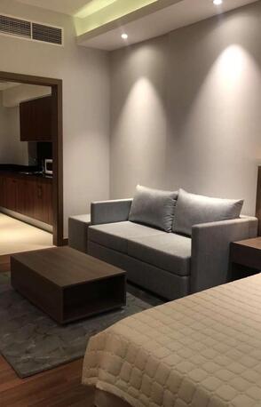 Sanabis, Apartments/Houses, BHD 270/month,  Furnished,  Studio,  50 Sq. Meter,  MODERN STUDIO APARTMENT | POOL & GYM | READY TO MOVE IN | SANABIS NEAR SEEF | BD 270