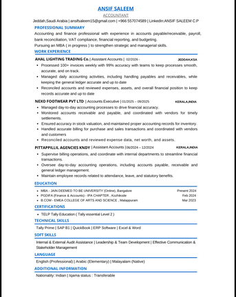 Jeddah, Job Seekers, ASSISTANT ACCOUNTANT | AVAILABLE FOR IMMEDIATE JOIN