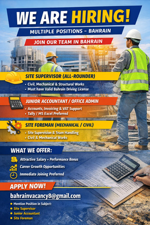 Manama, Jobs, Hiring In Bahrain &ndash; Immediate Requirement- Multiple Positions