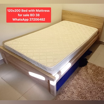 Riffa, Furniture, BHD 38,  ✅️ 120x200 Bed With Mattress For Sale In Good Condition With Deliveryy