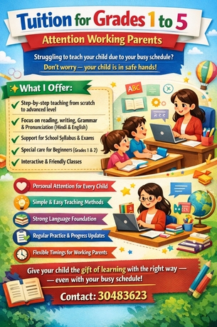 Manama, Lessons Offered, Attention Working Parents!!!