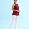 INR 599,  Elegant White Pants For Women By Go Colors &ndash; Timeless & Versatile Style