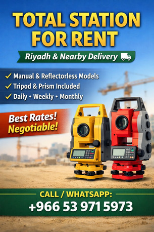 Riyadh, Construction, TOTAL STATION FOR RENT AND SALE