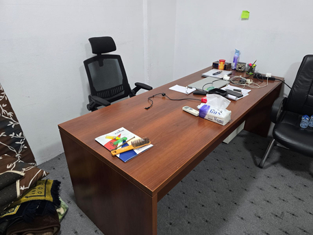 Al Shemaysi, Furniture, SAR 600,  Office Table & A Adjustable Chair Up For Sale.NEGOTIABLE