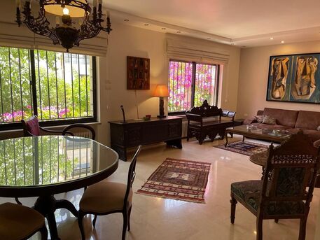Abdoun, Apartments/Houses, JOD 16000/year,  Furnished,  3 BR,  180 Sq. Meter,  Furnished Garden Apartment For Rent In Jabal Amman