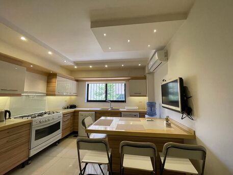 Abdoun, Apartments/Houses, JOD 16000/year,  Furnished,  3 BR,  180 Sq. Meter,  Furnished Garden Apartment For Rent In Jabal Amman