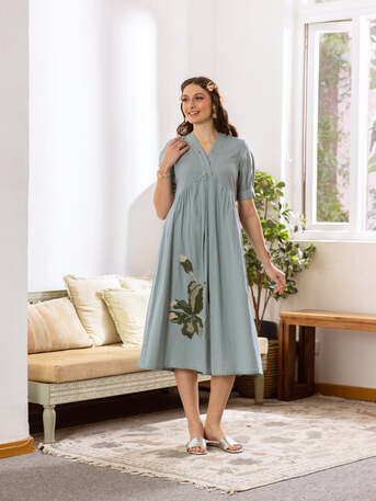 Jaipur, Clothing & Accessories, INR 3199,  Explore Embroidery Midi Dresses Online For Women In Fashionable Collections