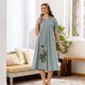 INR 3199,  Explore Embroidery Midi Dresses Online For Women In Fashionable Collections