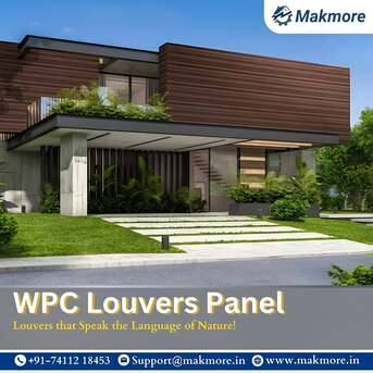 Hyderabad, Interior Design, WPC Louvers Exterior Wall In Hyderabad | Bangalore | Makmore