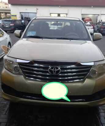 Riyadh, Vehicles, Cars & Trucks , SAR 42500,  Toyota Fortuner 2012 Automatic 4 X 2,  2012,  Automatic,  316500 KM,  Toyota Fortuner  4 X 2 {4 Cylinder}