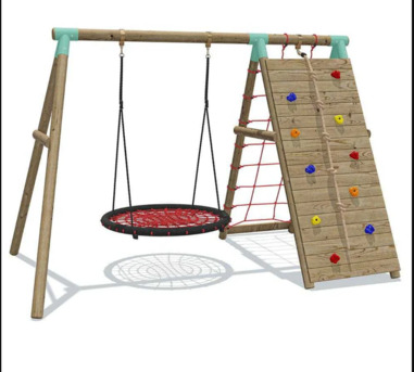 Vienna, Toys & Games, 829,  Wooden Climber Swing Set For Kids &ndash; Nest Swing & Play Set Australia
