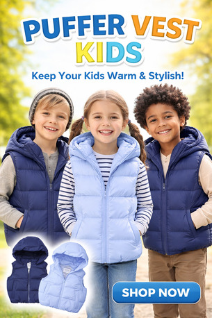 Brisbane, Clothing & Accessories, Buy Puffer Vest Kids | Rainkoat Stylish & Warm Kids Wear