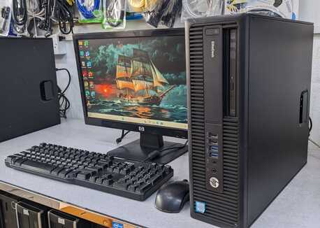 Manama, Computers, BHD 73,  HP Core I5 6th Generation 3.2Ghz 8GB RAM 120GB SSD + 500GB HDD 19" Monitor Ready To Use