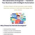 Hire Generative AI Engineer &ndash; Transform Your Business With Intelligent Automation