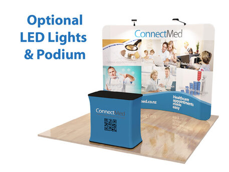 Los Angeles, Printing, Print Tension Fabric Display Curve From PrintMagic