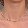 GBP 8500,  Luxury 6ct Graduated Diamond Tennis Necklace In London.
