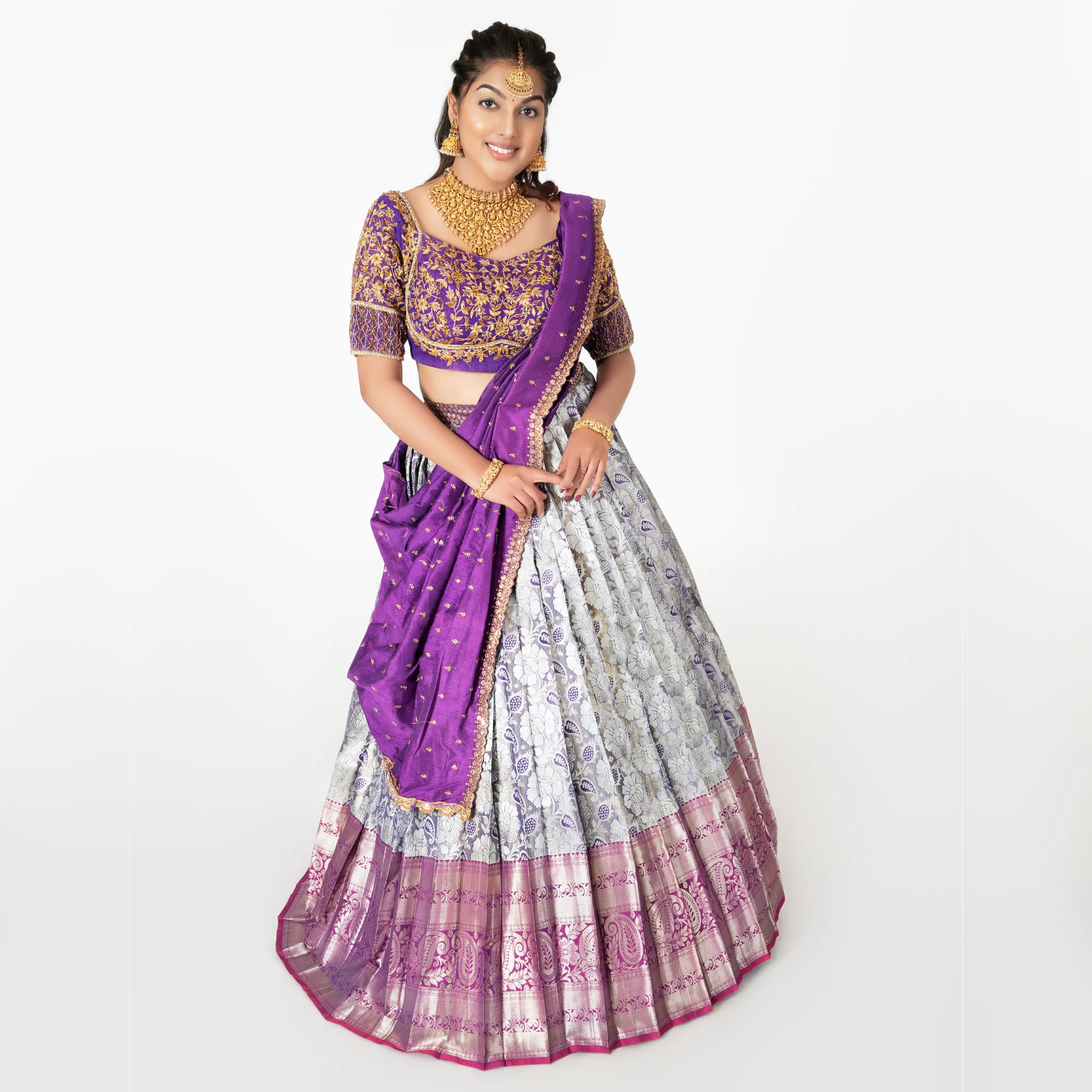 Bangalore, Clothing & Accessories, Discover Traditional & Modern Bridal Half Sarees Online | Label Dharya