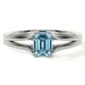 USD 1598,  Shop Emerald Cut Aquamarine Ring Natural 0.60 Cts Elegant Design