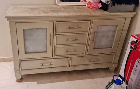 Al Hamra, Furniture, SAR 500,  House Hold Items For Sale - Double Bed, Oil Heater, Vaccume Cleaner & Table