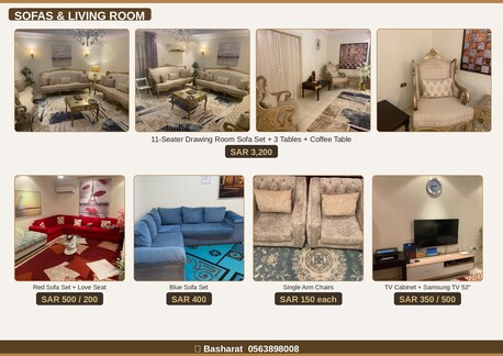 Jeddah, Furniture, SAR 21,  Complete House Furniture For Sale