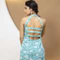 INR 749,  Mohini Turquoise Neck Straps Corset Kurti