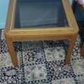 SAR 35,  Small Wooden Tables With Glass On Top