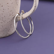 Bhubaneswar, Jewelry, INR 2205,  Stunning Silver Hoop Earrings | Aura Gleam | Order Yours At Sterluv!