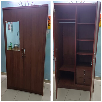 Manama, Furniture, BHD 28,  ✅️ 2 Door Wardrobe For Sale In Good Condition With Delivery