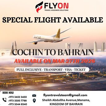 Manama, Travel, Hurry UP! Limited Seats Only! Chartered Flights Available For TO & FROM Bahrain To Kerala