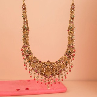 Kurnool, Businesses For Sale, Stylish Silver Long Haram Gold Plated | Padmam