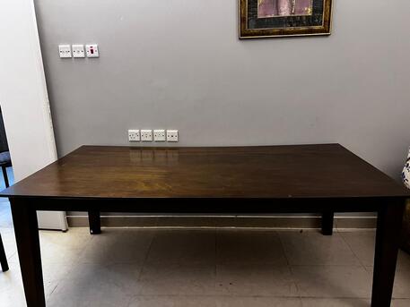Riyadh, Furniture, SAR 250,  ✨ Malaysian Wood Dining Table Set For Sale ✨