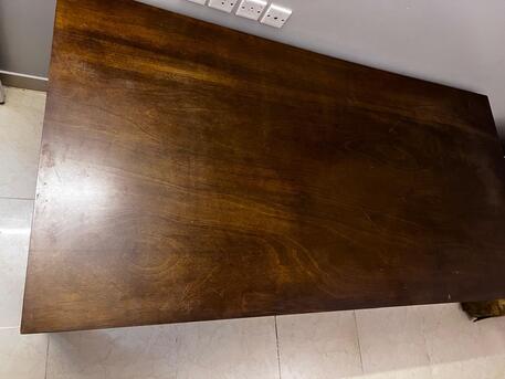 Riyadh, Furniture, SAR 250,  ✨ Malaysian Wood Dining Table Set For Sale ✨