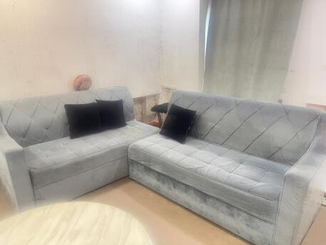 Al Malaz, Furniture, SAR 180,  3+2+corner Sofa Set With Corner &ndash; Good Condition