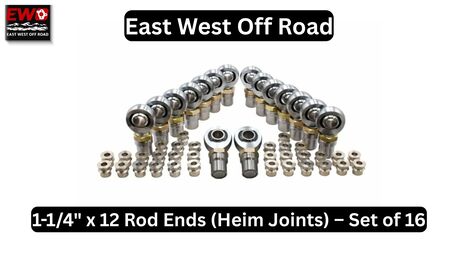 U.S. Virgin Islands, Auto Parts, USD 672,  Build It Right: Complete 16-Piece 1-1/4" Heim Joint & Tube Adapter Kit